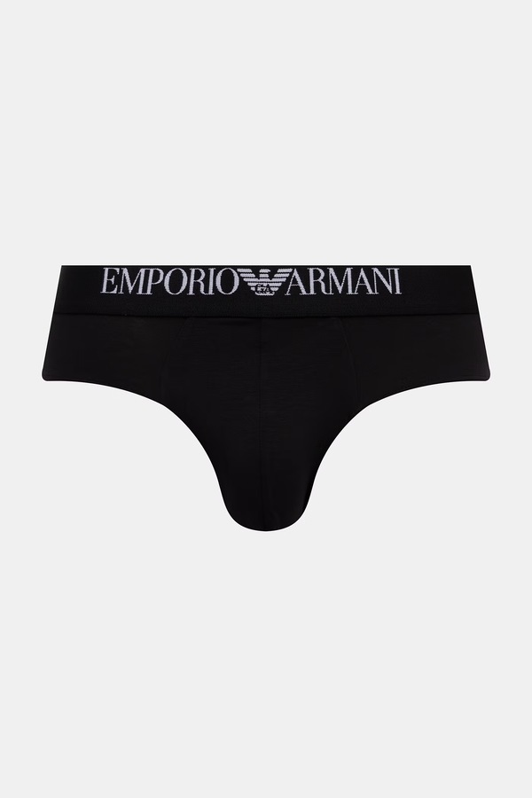 Сліпи чоловічі з віскозою 2 шт. Emporio Armani Underwear колір чорний