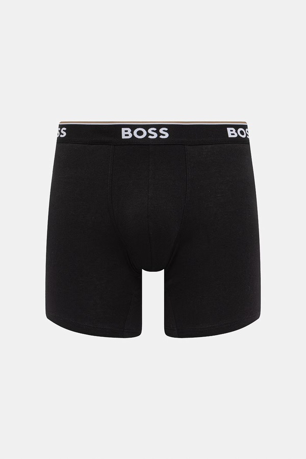 Боксеры мужские хлопковые с эластаном 3 шт. BOSS цвет черный