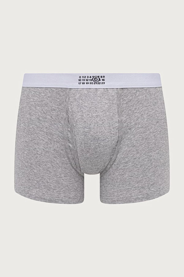 Облягаючі боксери чоловічі бавовняні з еластаном MM6 Maison Margiela колір сірий