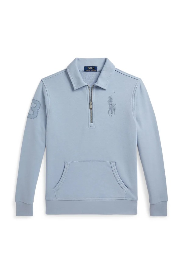 Кофта детская с хлопком Polo Ralph Lauren цвет голубой