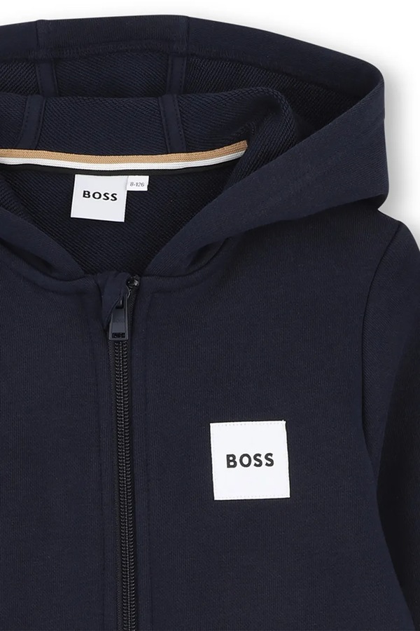 Кофта дитяча з бавовною BOSS колір темно-синій фото 2