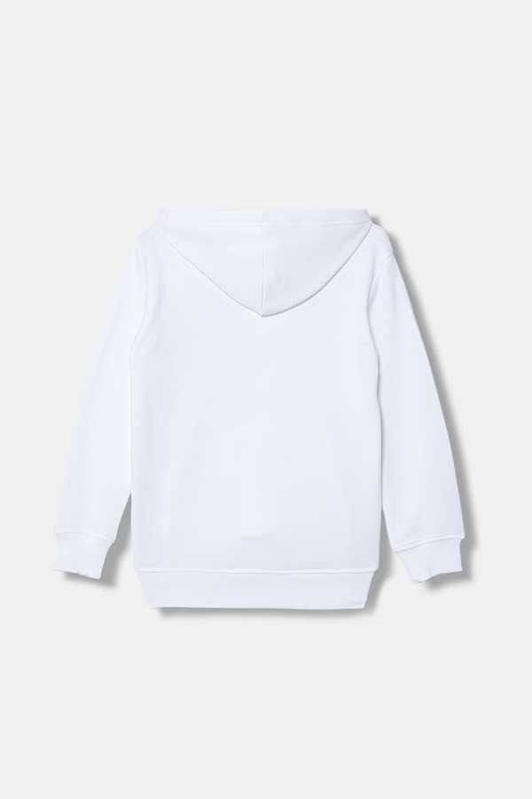 Кофта з капюшоном дитяча бавовняна United Colors of Benetton колір білий