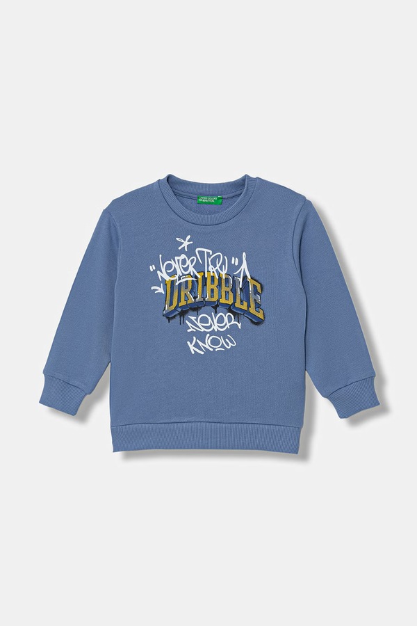 Кофта дитяча бавовняна United Colors of Benetton колір блакитний