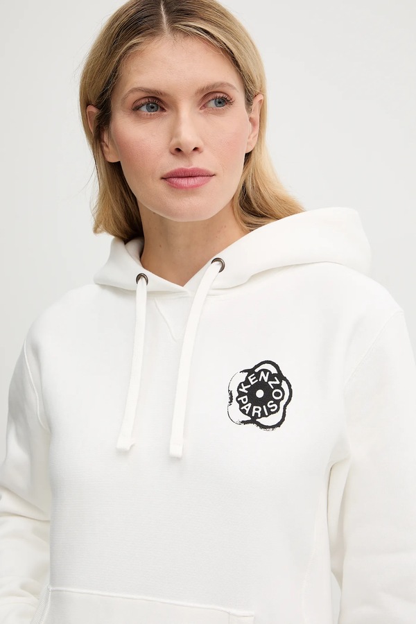 Бавовняна кофта Kenzo колір білий фото 4
