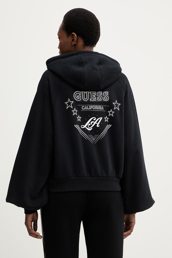 Кофта Guess KRYSTAL колір чорний фото 3