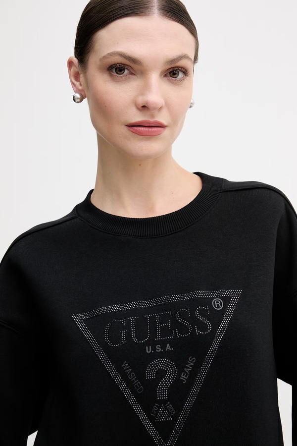 Кофта Guess колір чорний фото 4