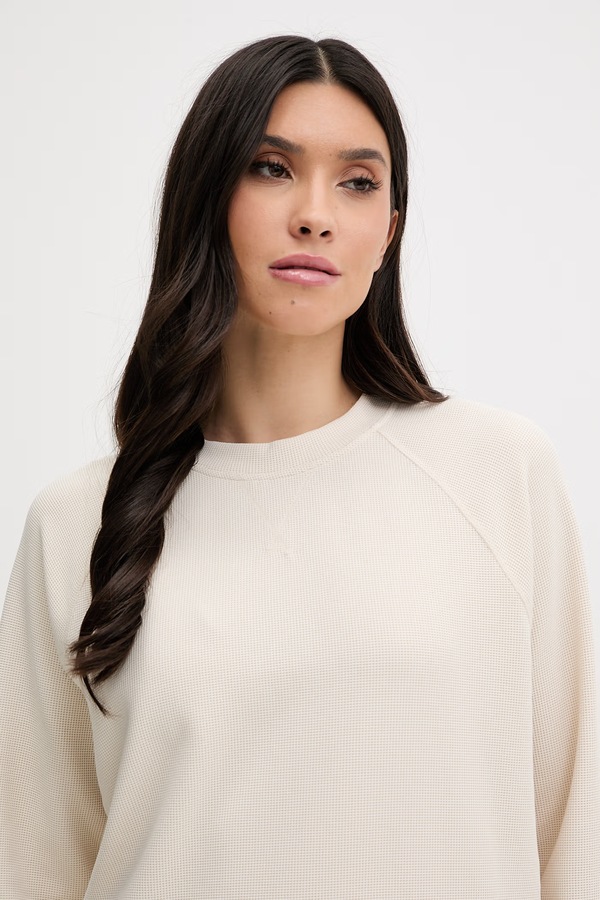 Кофта DKNY колір бежевий фото 4