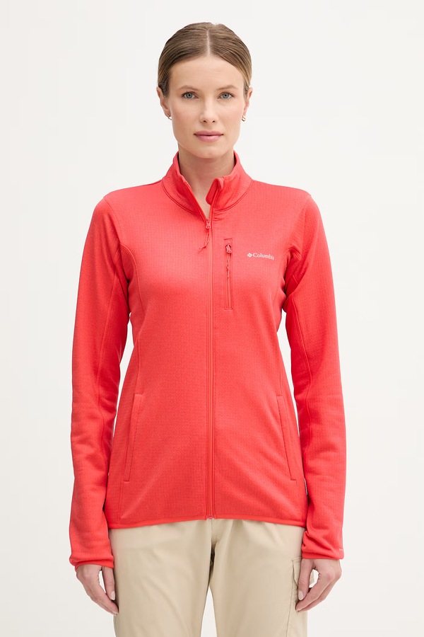 Кофта outdoor Columbia Essential Hike колір червоний