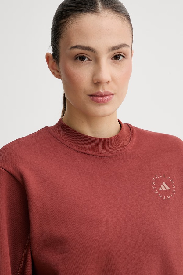 Кофта жіноча бавовняна adidas by Stella McCartney колір коричневий фото 4