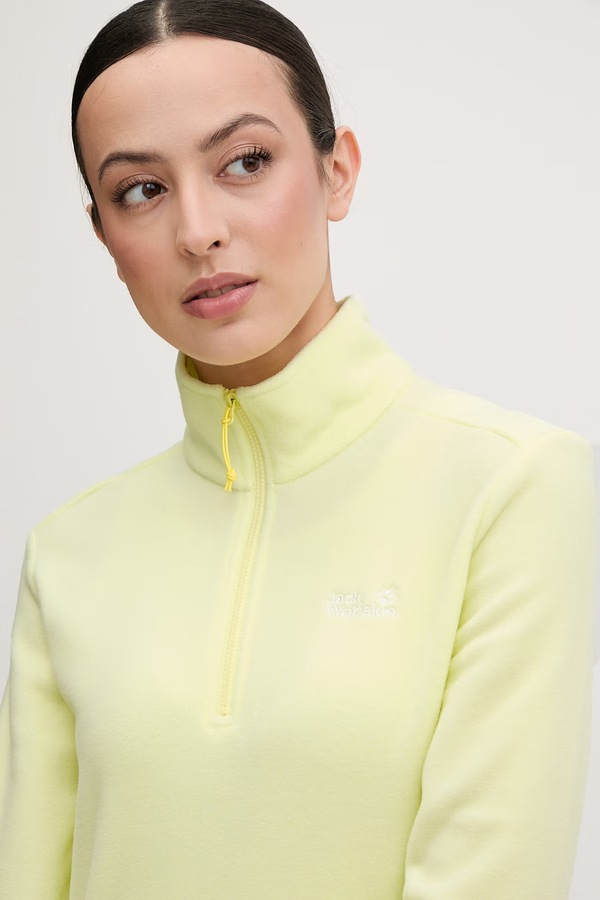 Кофта жіноча флісова Jack Wolfskin Taunus 100 колір жовтий фото 4