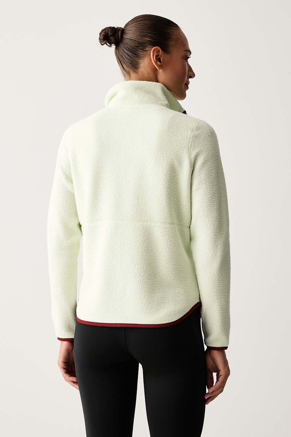Кофта на застібці жіноча флісова Jack Wolfskin Lite Curl колір бежевий фото 2