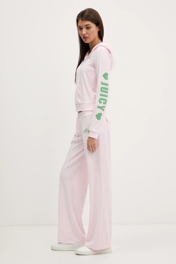 Велюрова кофта Juicy Couture Angel колір рожевий
