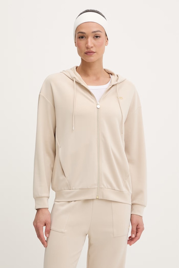 Кофта жіноча з модалу EA7 Emporio Armani колір бежевий