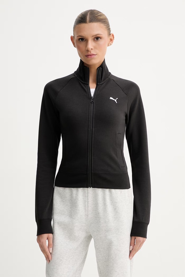 Жіноча кофта, яка розстібається Puma Essentials Slim колір чорний