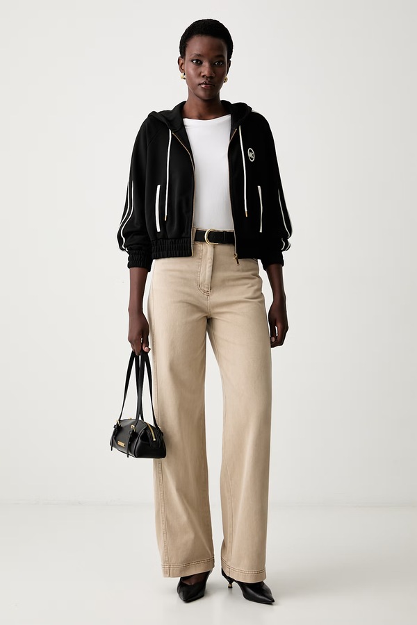 Кофта на застежке женская MICHAEL Michael Kors цвет черный фото 2
