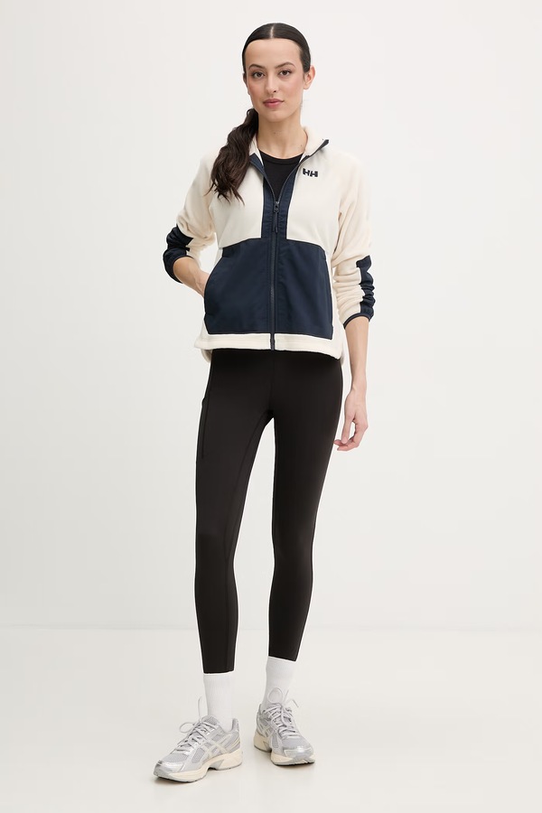 Кофта, яка розстібається жіноча флісова Helly Hansen RIG колір бежевий