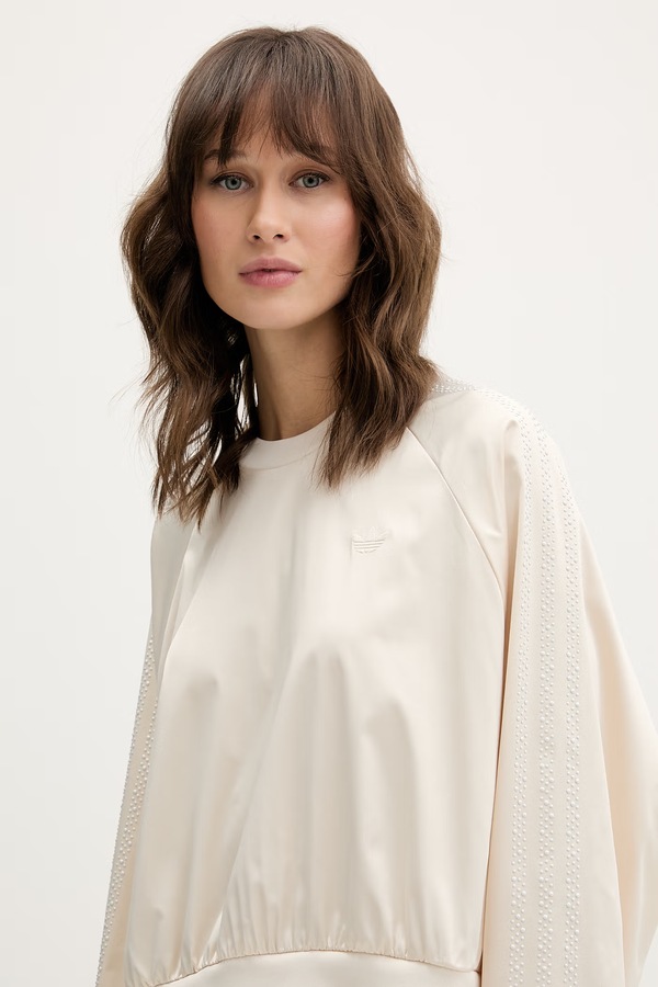 Кофта adidas Originals Pearl колір бежевий фото 4