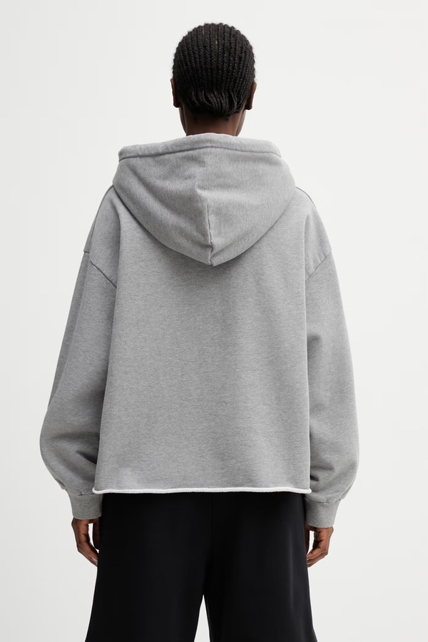 Кофта з капюшоном жіноча бавовняна MM6 Maison Margiela колір сірий фото 2