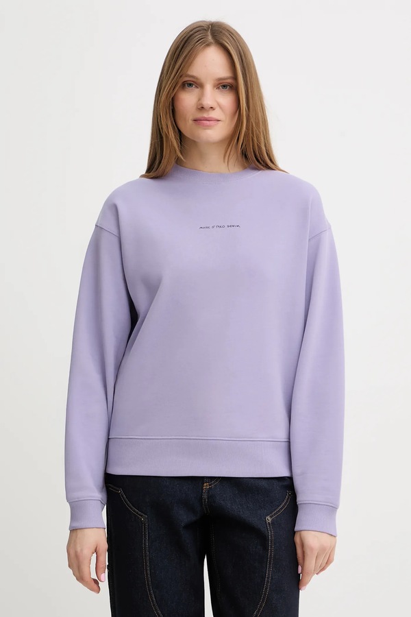 Хлопковая кофта Marc O'Polo цвет фиолетовый фото 2