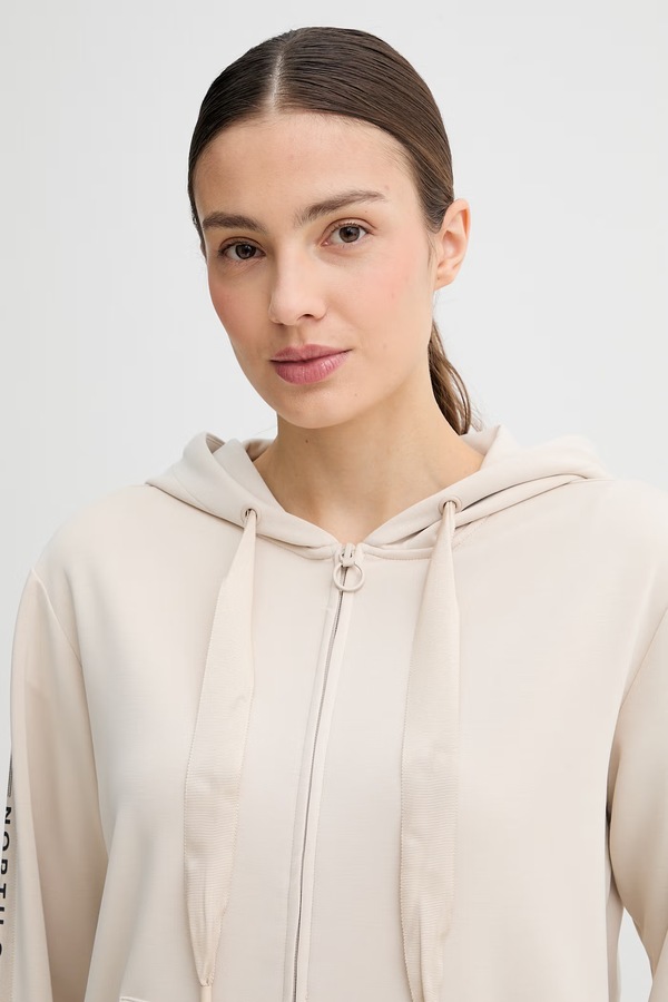 Кофта з капюшоном жіноча Guess NORTH SAILS колір бежевий фото 4