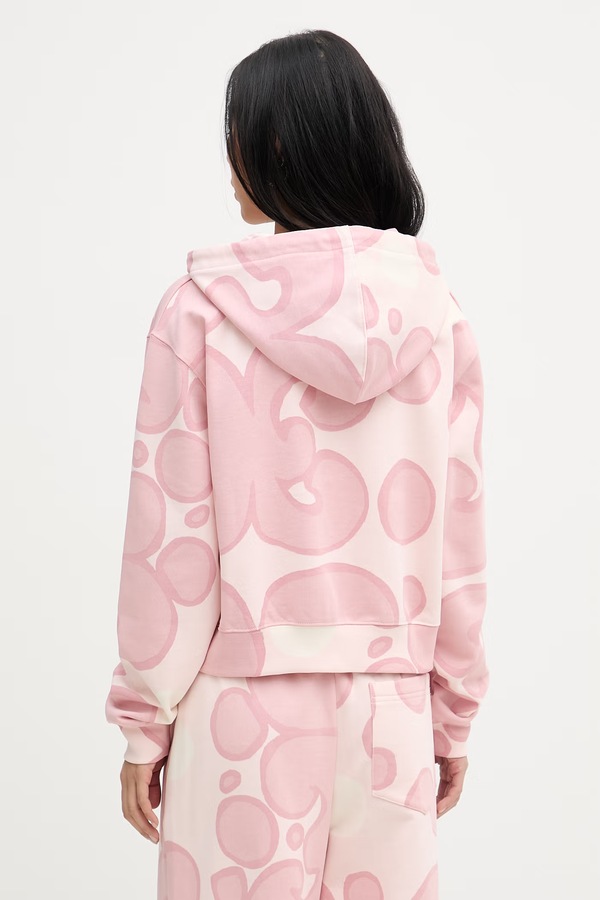 Кофта с капюшоном женская хлопковая Marimekko цвет розовый фото 2