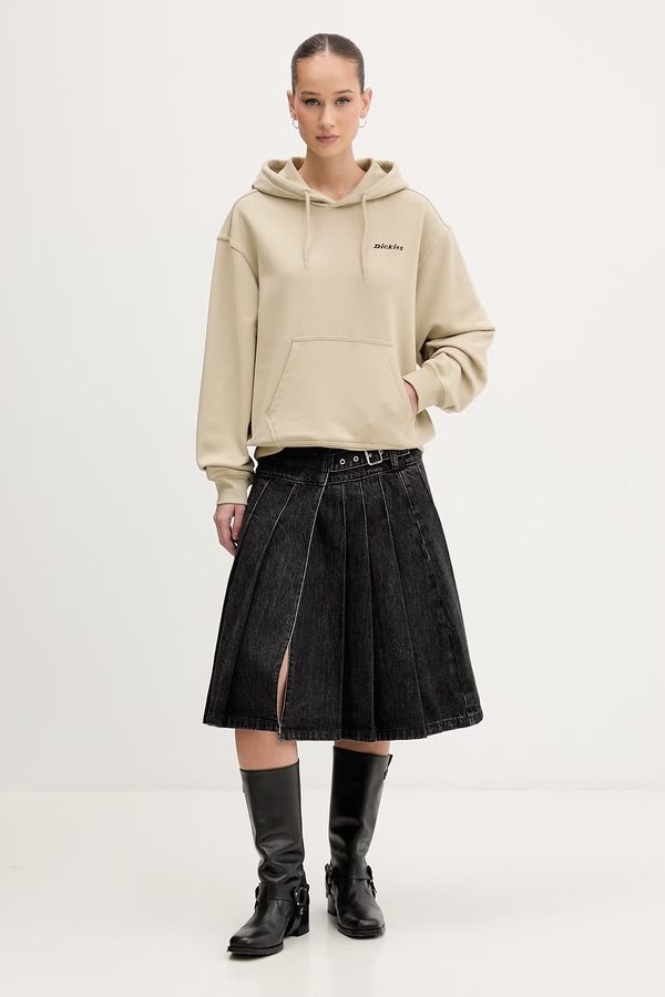 Кофта з капюшоном жіноча бавовняна Dickies колір зелений
