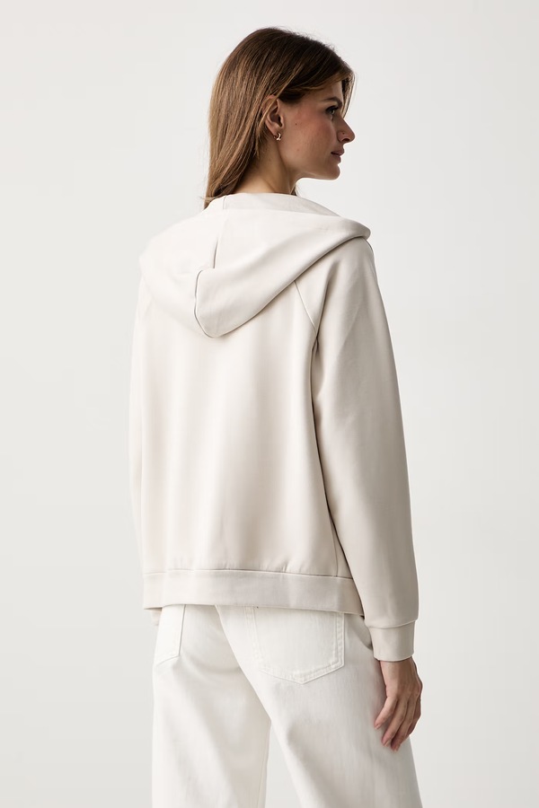 Кофта жіноча з віскозою Armani Exchange колір бежевий фото 2