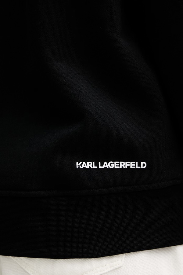 Кофта жіноча бавовняна Karl Lagerfeld IKON колір чорний фото 4