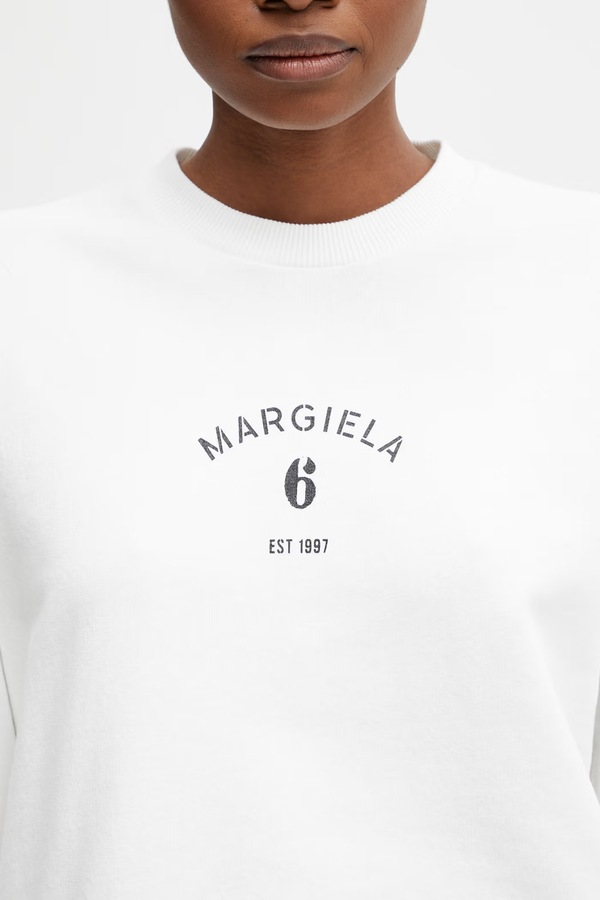 Кофта жіноча бавовняна MM6 Maison Margiela колір білий фото 4