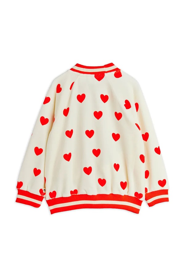 Дитяча кофта Mini Rodini Hearts колір білий фото 2
