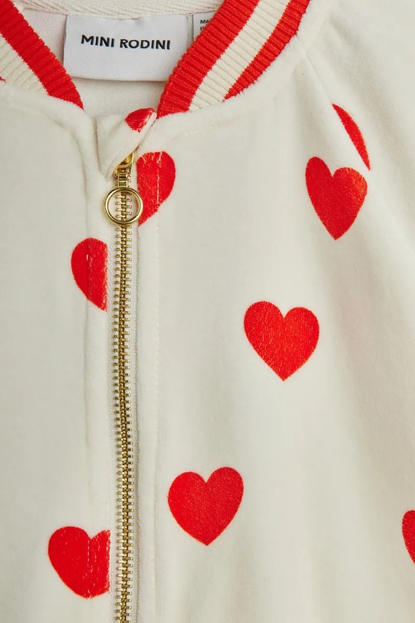Дитяча кофта Mini Rodini Hearts колір білий фото 3