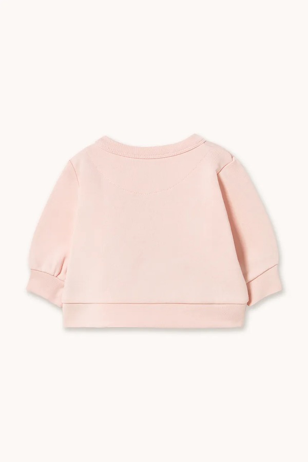Бавовняна кофта для немовлят Tinycottons RED DOG BABY SWEATSHIRT колір рожевий