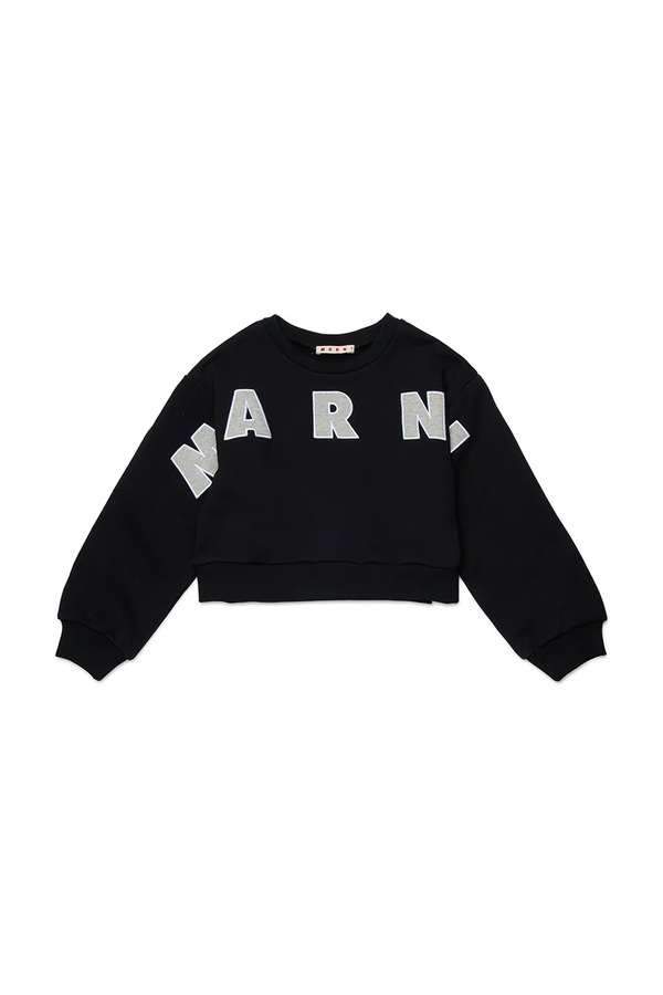 Дитяча бавовняна кофта Marni MS220F SWEAT-SHIRT колір чорний