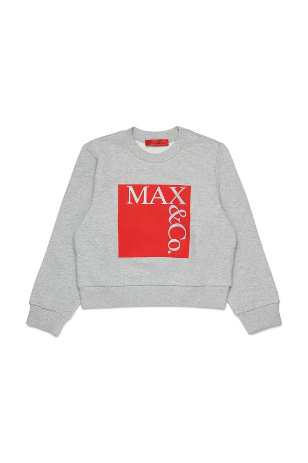 Дитяча бавовняна кофта Max&Co. MAXS3F SWEAT-SHIRT колір сірий