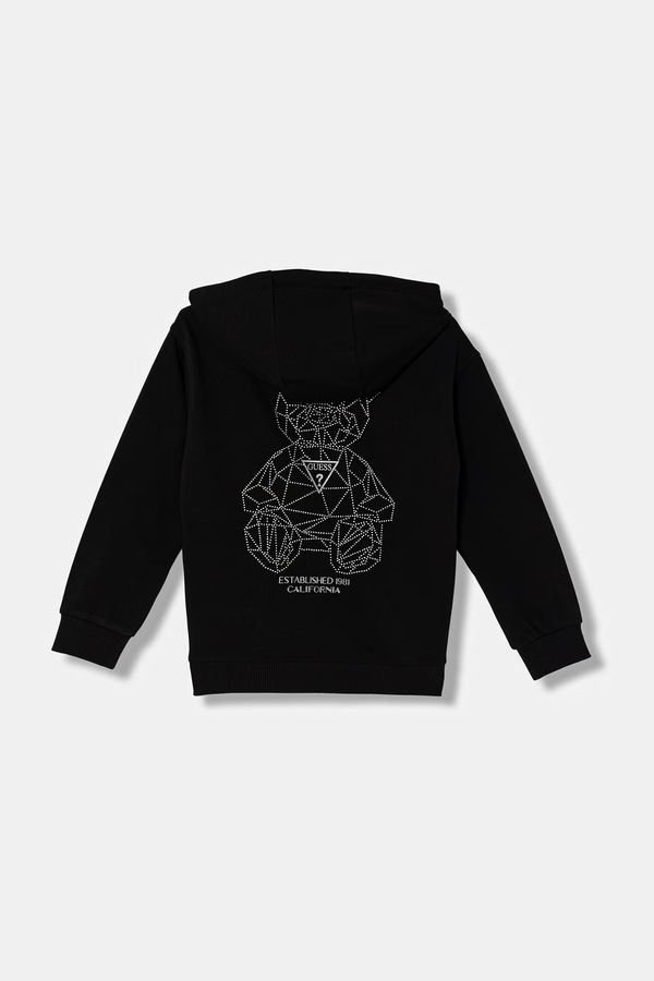 Кофта з капюшоном дитяча Guess колір чорний
