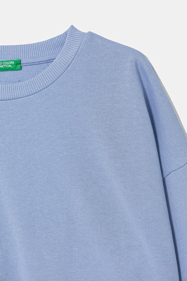 Кофта дитяча бавовняна United Colors of Benetton колір блакитний фото 2