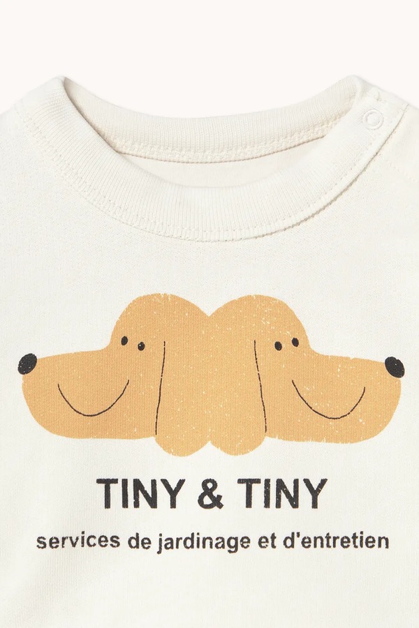 Бавовняна кофта для немовлят Tinycottons TINY & TINY BABY SWEATSHIRT колір білий фото 2