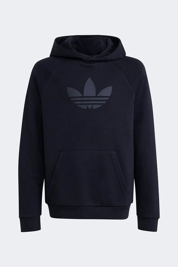 Кофта с капюшоном детская из хлопка adidas Originals цвет черный