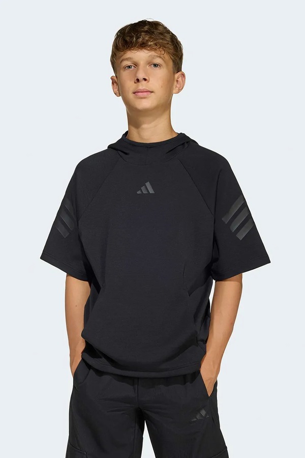 Дитяча кофта adidas колір чорний фото 3