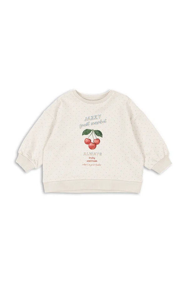 Дитяча бавовняна кофта Konges Sløjd LOUPY LOU SWEAT SHIRT OCS колір білий