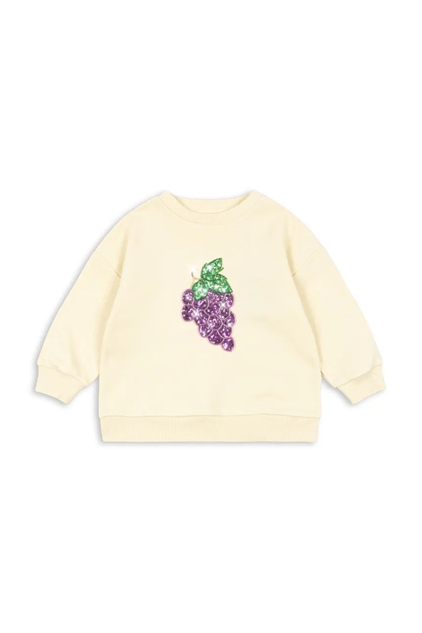 Дитяча кофта Konges Sløjd LOU SEQUIN SWEAT SHIRT OCS колір бежевий