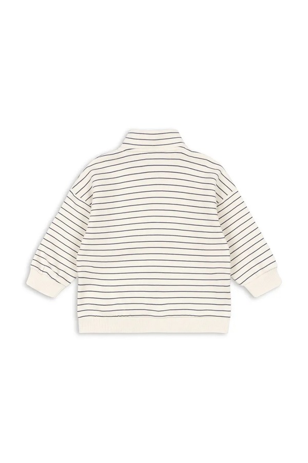 Дитяча кофта Konges Sløjd LOU STRIPE HALF ZIP SWEAT OCS колір бежевий фото 2