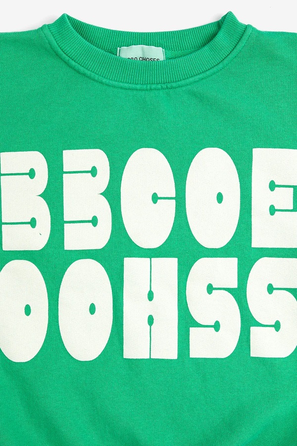 Дитяча бавовняна кофта Bobo Choses Modern колір зелений фото 2