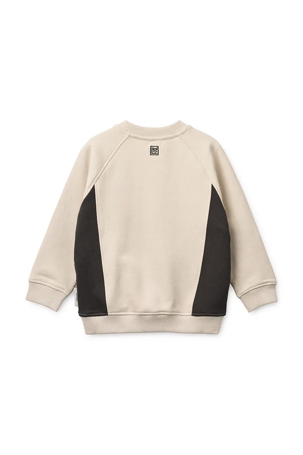 Дитяча бавовняна кофта Liewood Aude Placement Sweatshirt колір бежевий