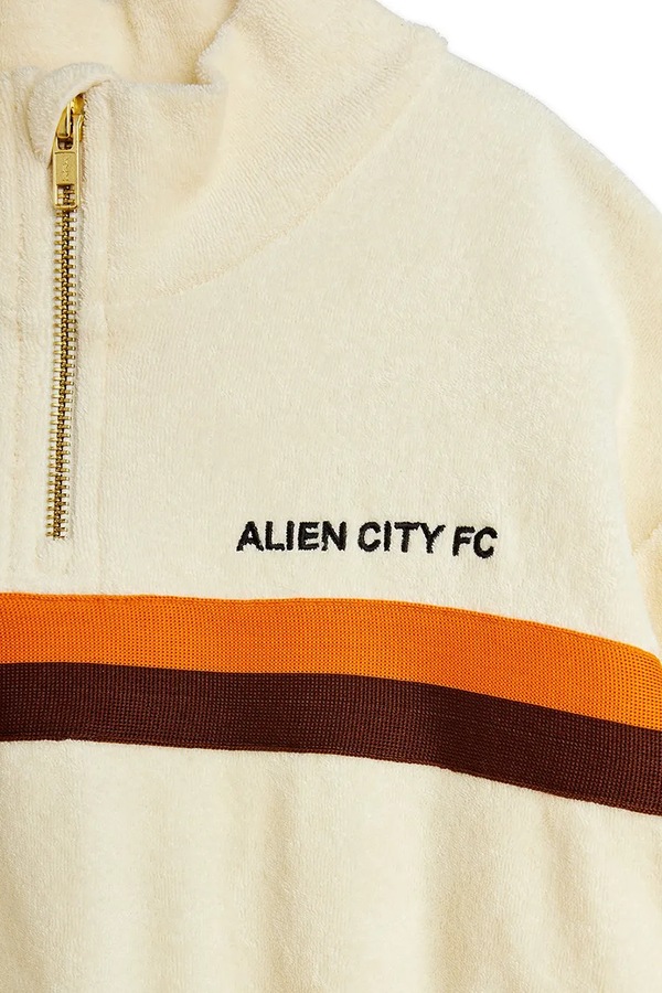 Кофта детская хлопковая Mini Rodini Alien City FC цвет бежевый фото 2