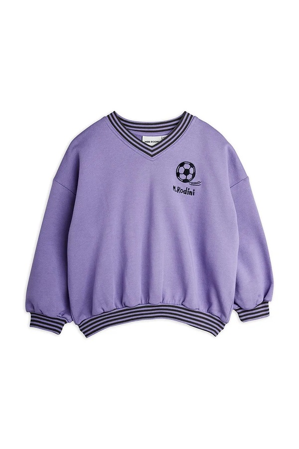 Кофта дитяча бавовняна Mini Rodini Football колір фіолетовий