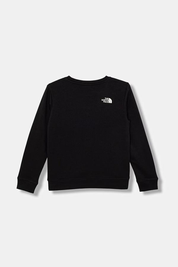 Кофта дитяча з бавовною The North Face G FLORA RELAXED CREW колір чорний фото 2