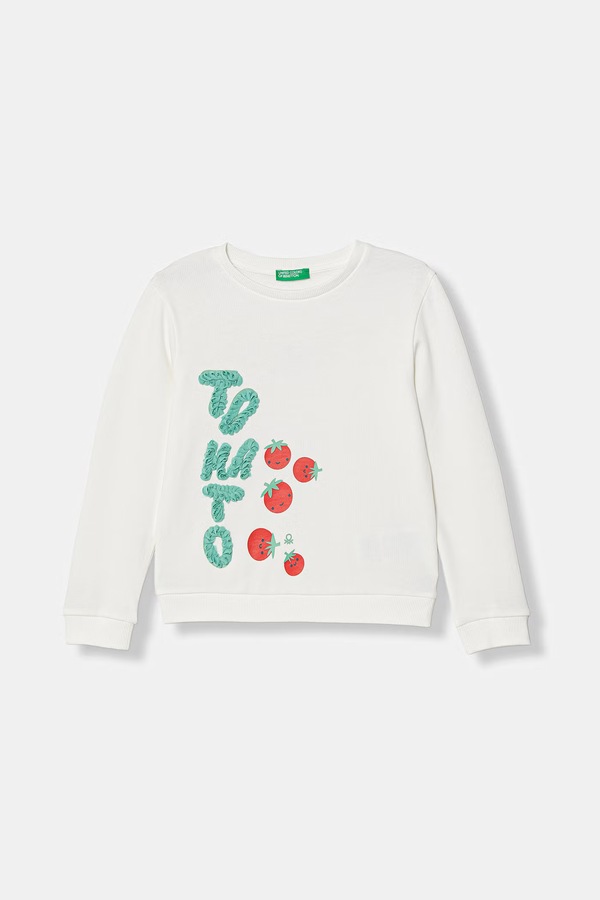 Кофта дитяча бавовняна United Colors of Benetton колір білий