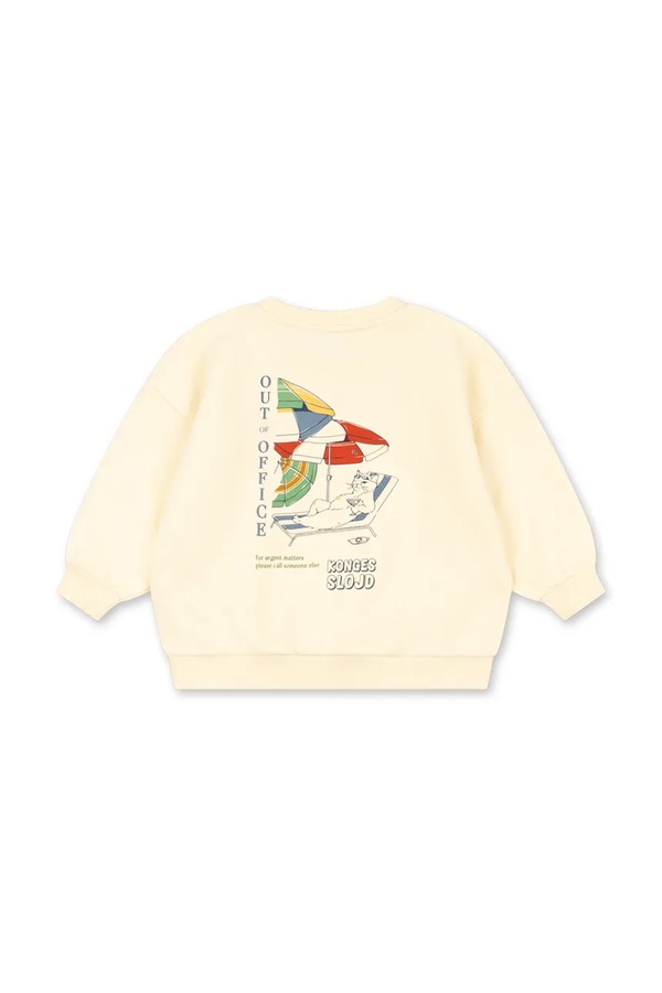 Кофта детская хлопковая Konges Sløjd LOU SWEAT SHIRT OCS цвет бежевый фото 2