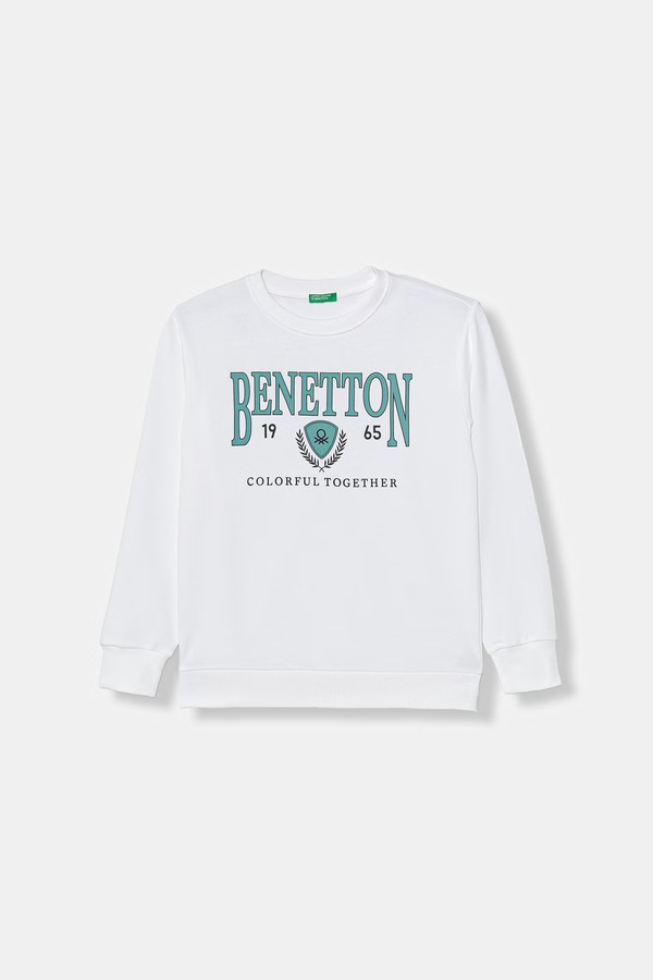 Кофта дитяча бавовняна United Colors of Benetton колір білий